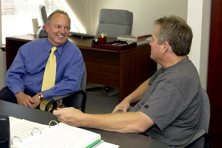 Discussing water issues with Darryl Olson